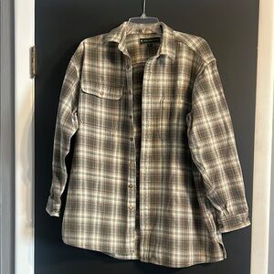 JJ Farmer Men's Plaid Jacket - Green And Orange Size L